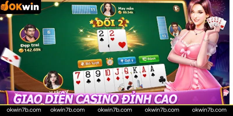 Giao diện game bài tại OKWIN thân thiện, bắt mắt